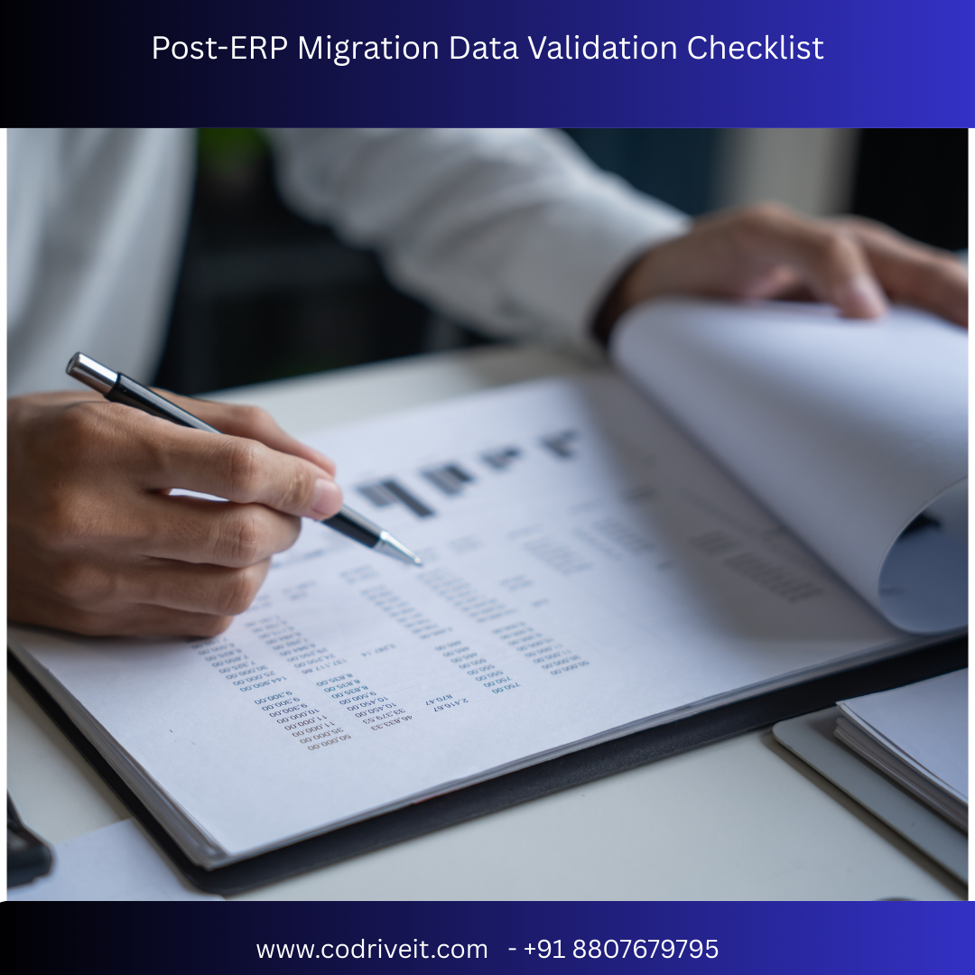 Post-ERP Migration Data Validation Checklist